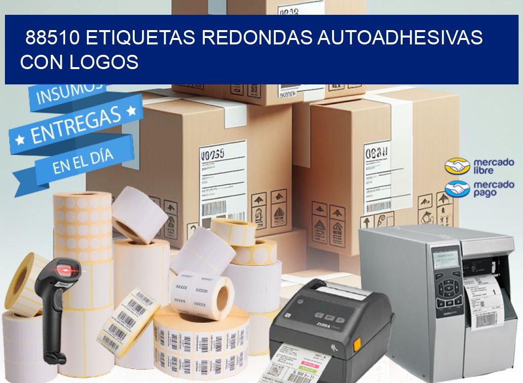88510 ETIQUETAS REDONDAS AUTOADHESIVAS CON LOGOS