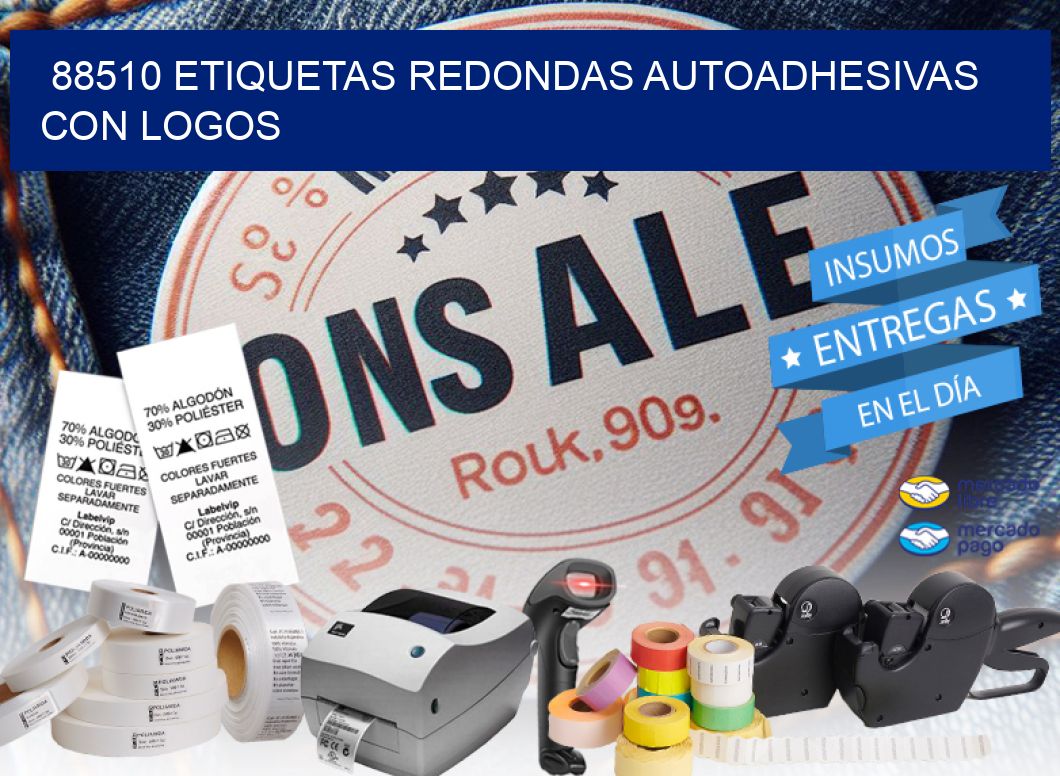 88510 ETIQUETAS REDONDAS AUTOADHESIVAS CON LOGOS