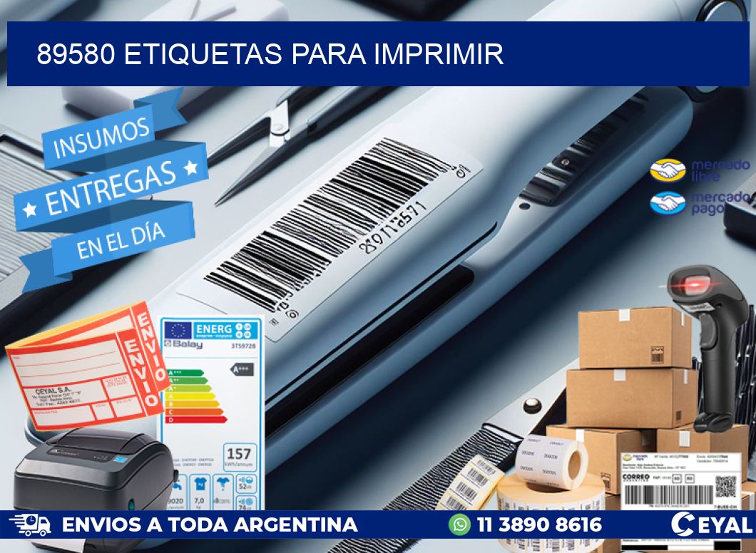 89580 etiquetas para imprimir
