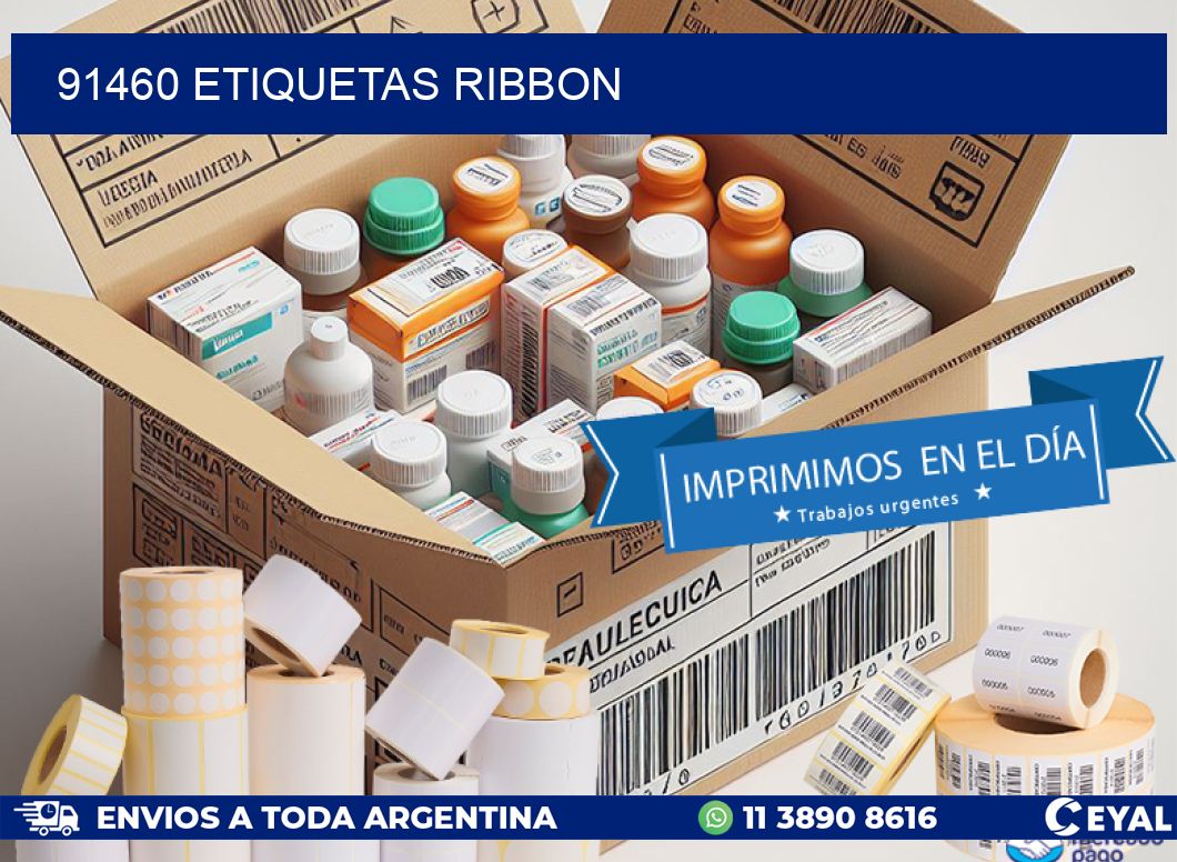 91460 ETIQUETAS RIBBON