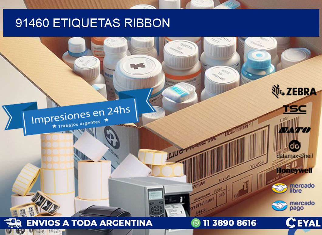 91460 ETIQUETAS RIBBON