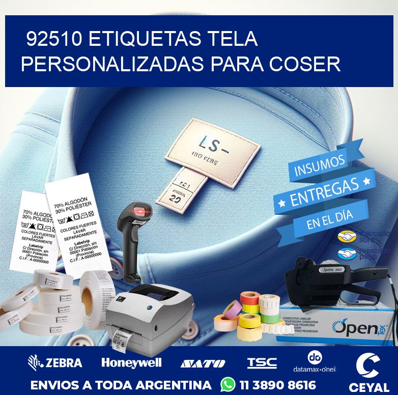 92510 ETIQUETAS TELA PERSONALIZADAS PARA COSER