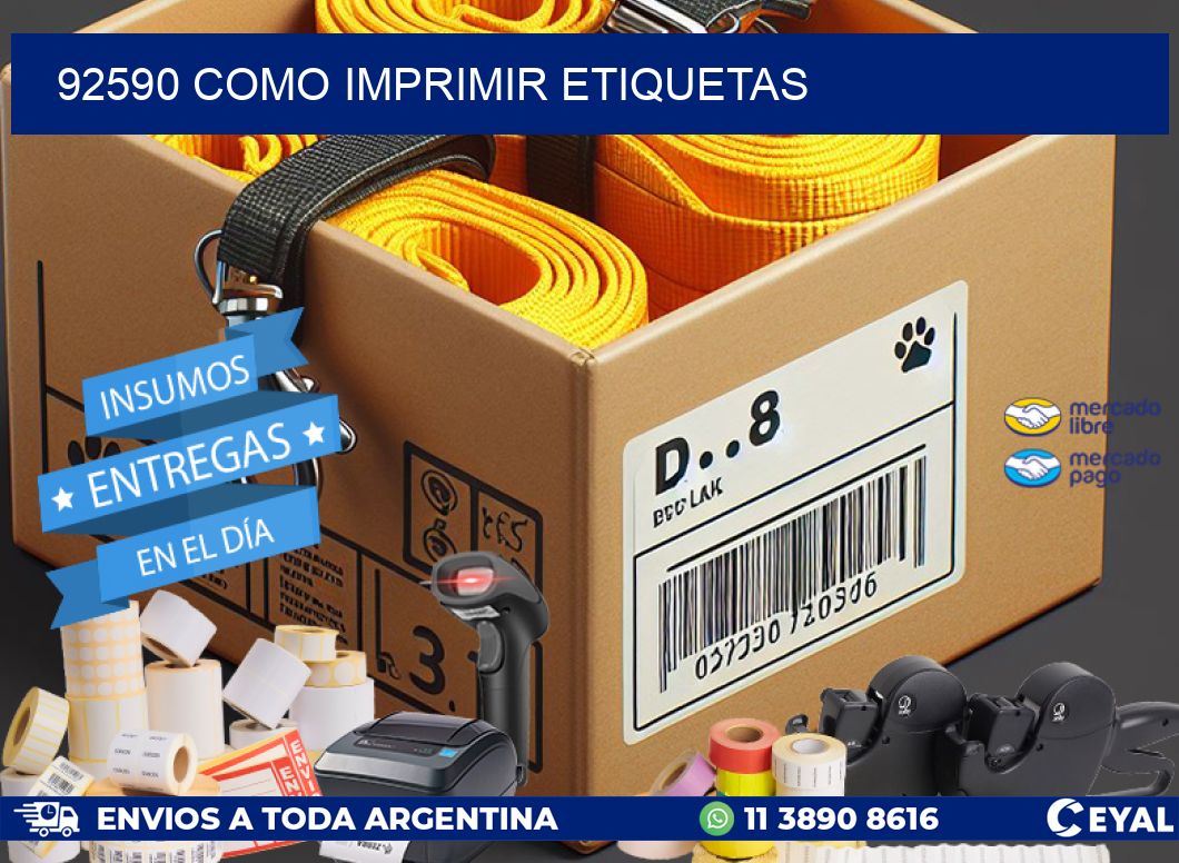 92590 como imprimir etiquetas