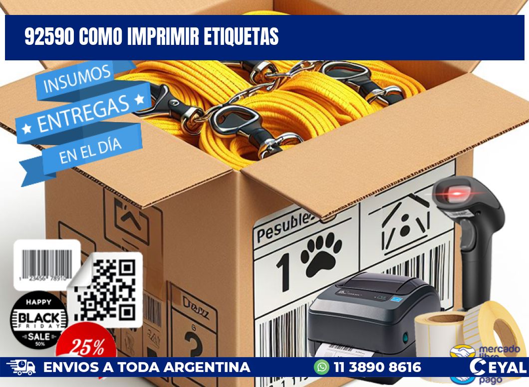 92590 como imprimir etiquetas
