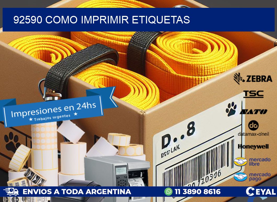 92590 como imprimir etiquetas