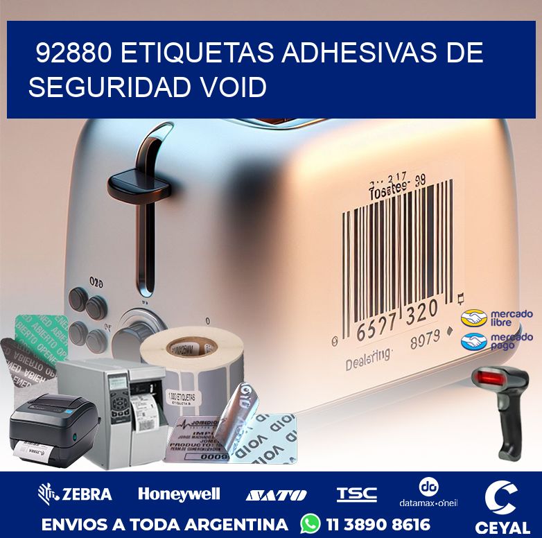 92880 ETIQUETAS ADHESIVAS DE SEGURIDAD VOID