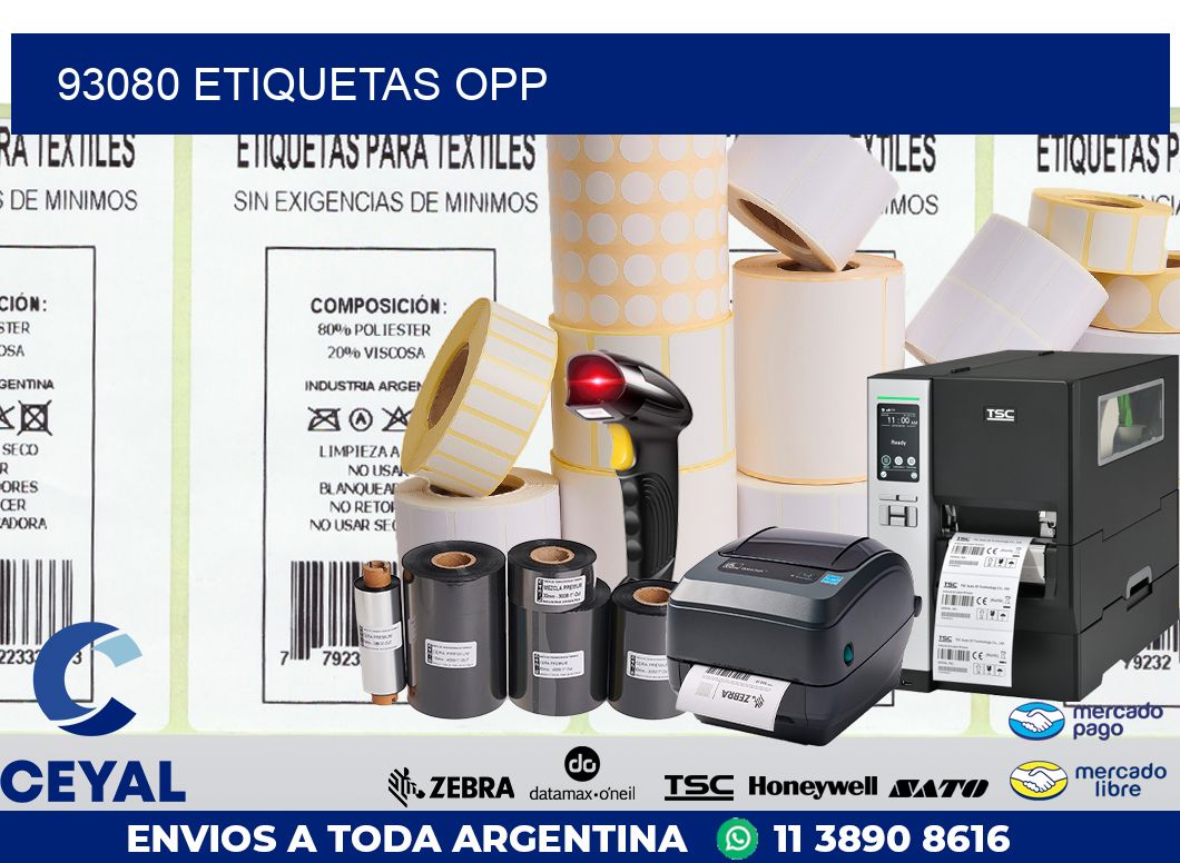 93080 ETIQUETAS OPP