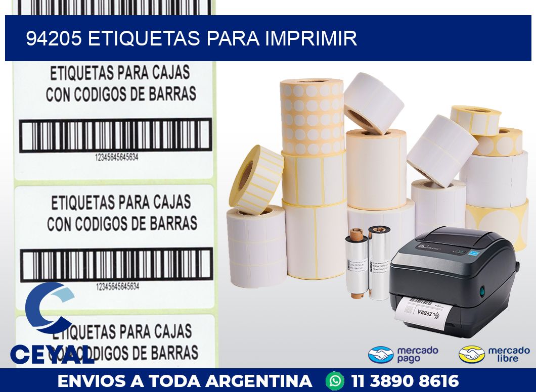 94205 ETIQUETAS PARA IMPRIMIR