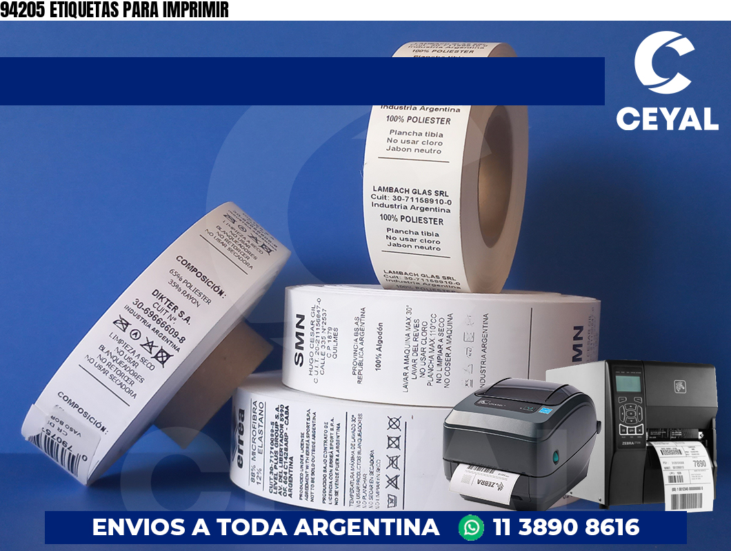 94205 ETIQUETAS PARA IMPRIMIR
