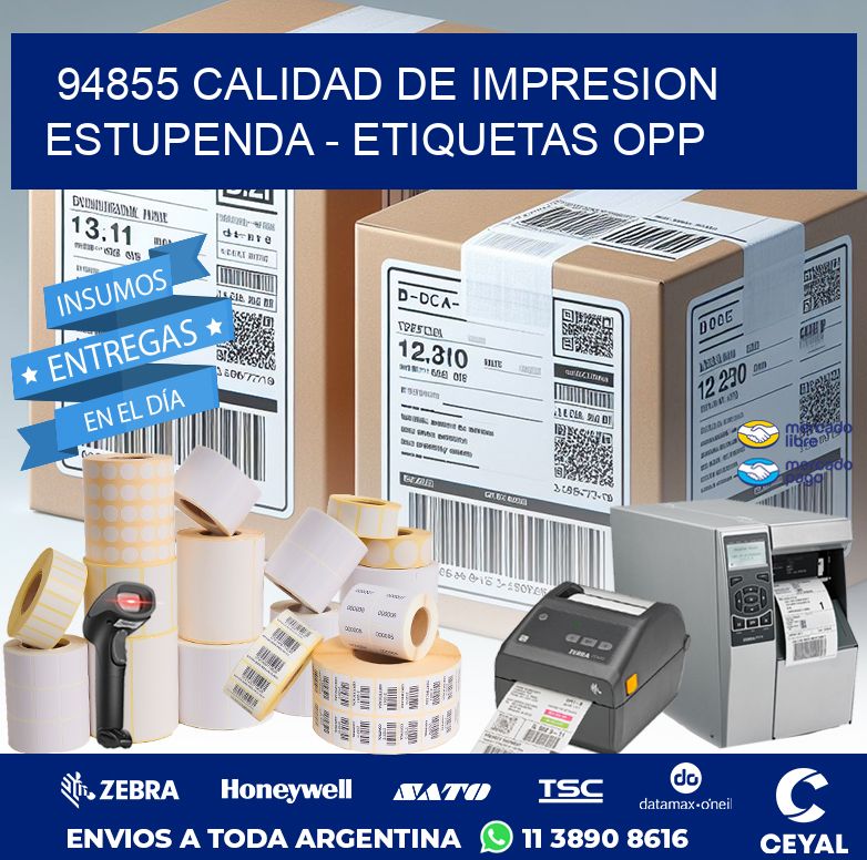 94855 CALIDAD DE IMPRESION ESTUPENDA - ETIQUETAS OPP