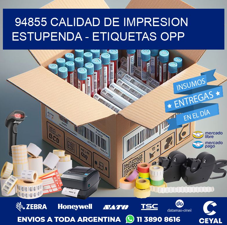 94855 CALIDAD DE IMPRESION ESTUPENDA - ETIQUETAS OPP