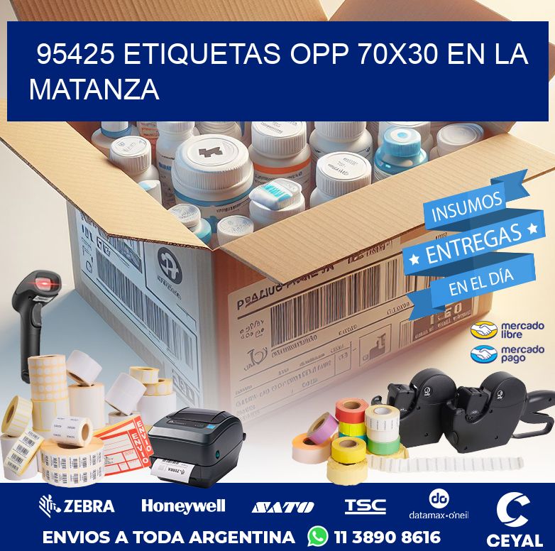 95425 ETIQUETAS OPP 70X30 EN LA MATANZA