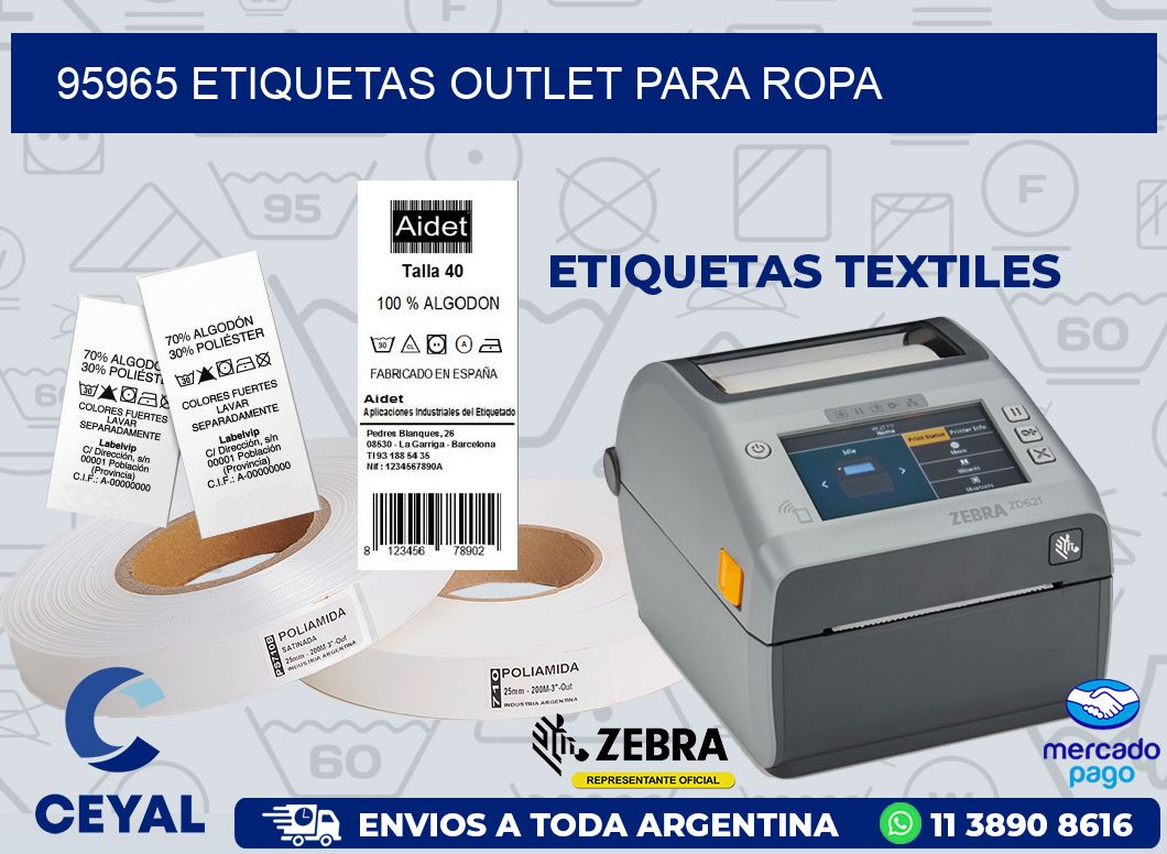 95965 ETIQUETAS OUTLET PARA ROPA