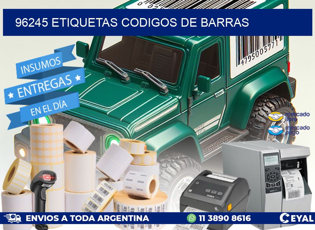 96245 etiquetas codigos de barras
