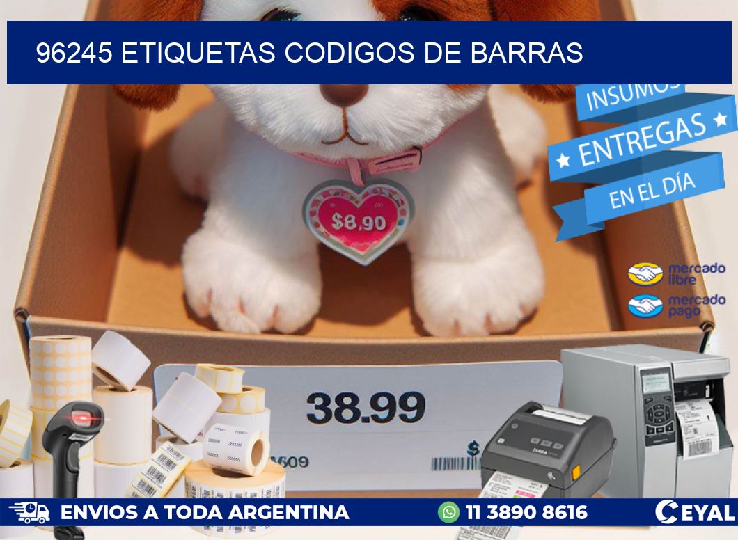 96245 etiquetas codigos de barras