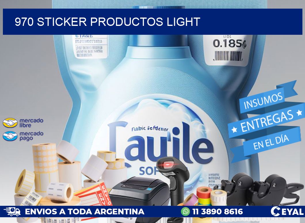 970 STICKER PRODUCTOS LIGHT