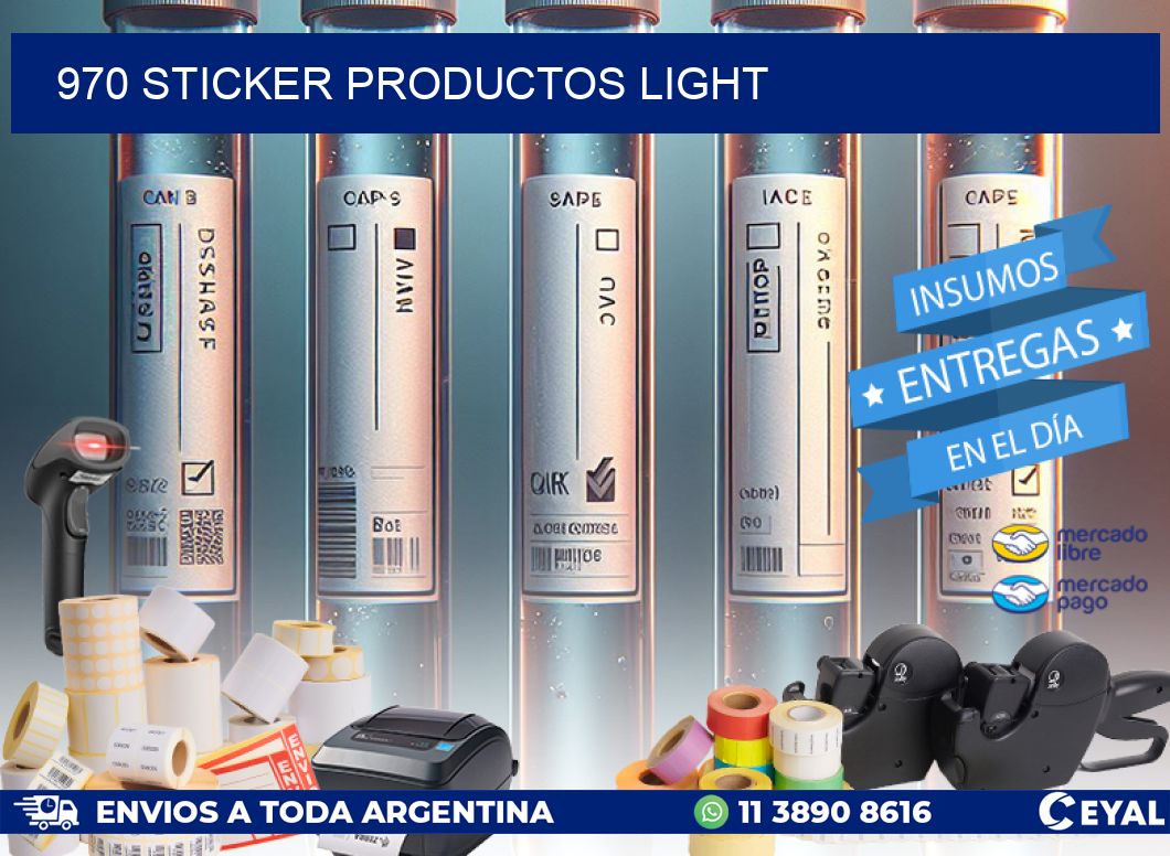 970 STICKER PRODUCTOS LIGHT