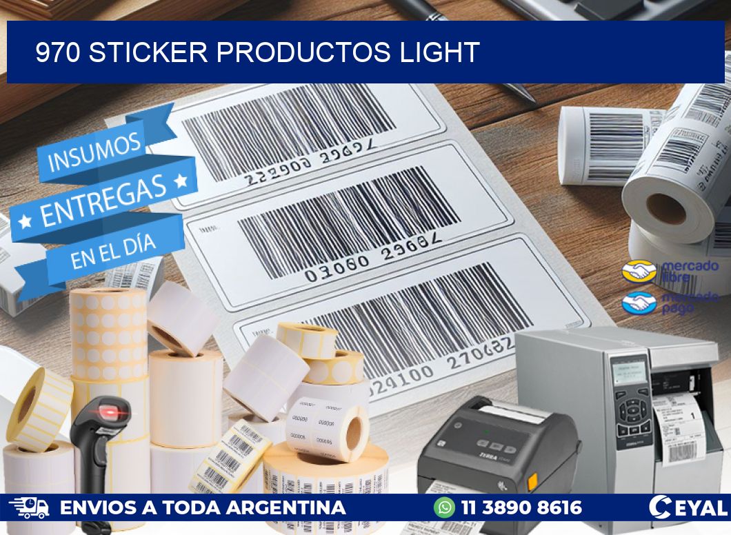 970 STICKER PRODUCTOS LIGHT