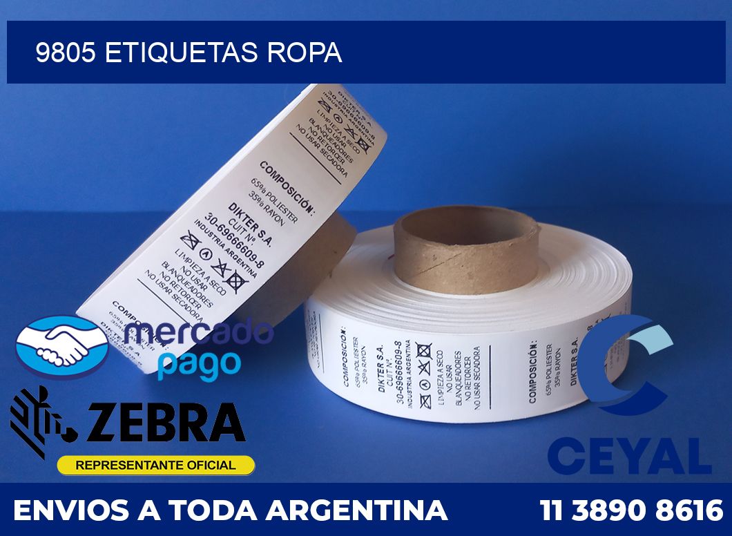 9805 ETIQUETAS ROPA