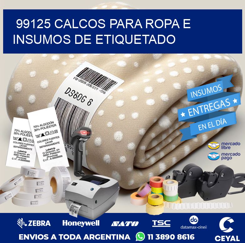 99125 CALCOS PARA ROPA E INSUMOS DE ETIQUETADO