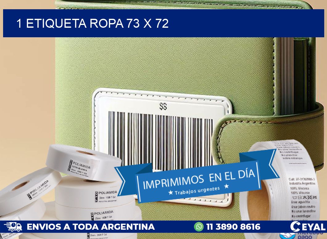 1 ETIQUETA ROPA 73 x 72