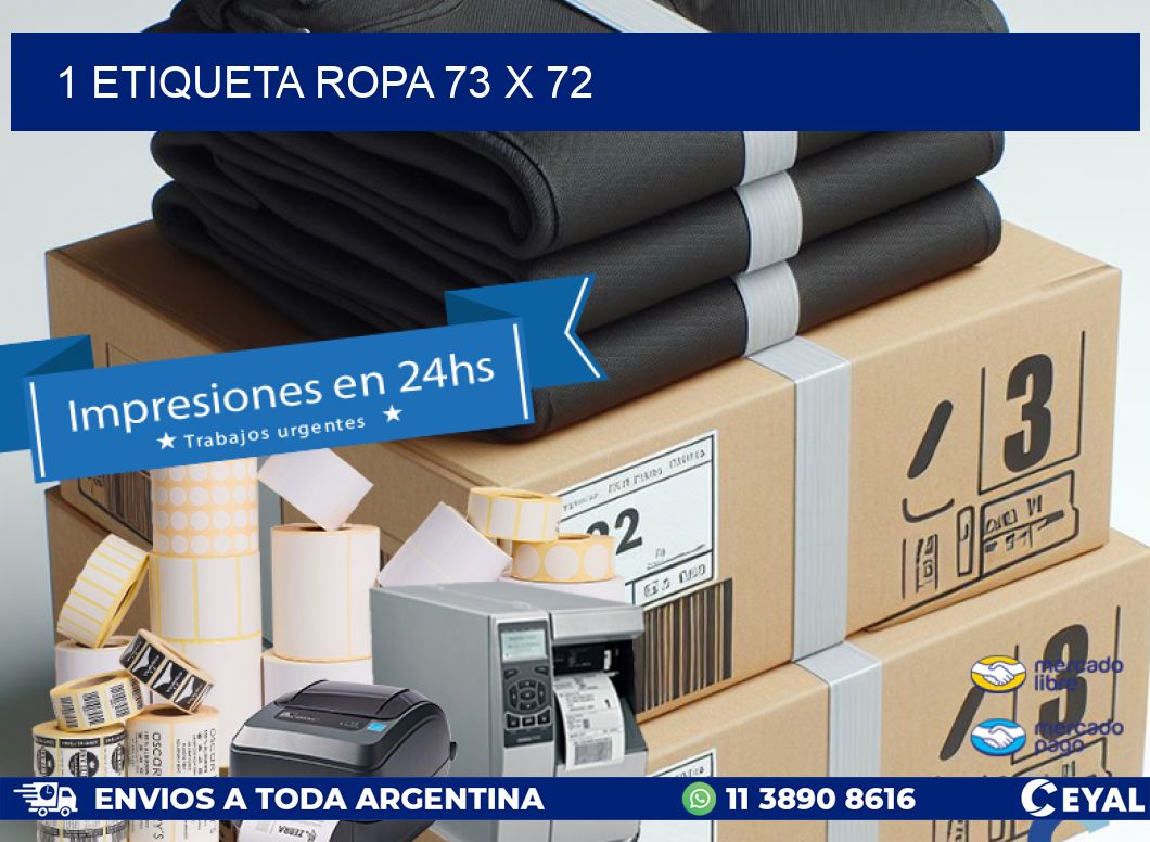 1 ETIQUETA ROPA 73 x 72