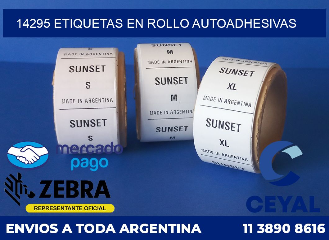 14295 ETIQUETAS EN ROLLO AUTOADHESIVAS
