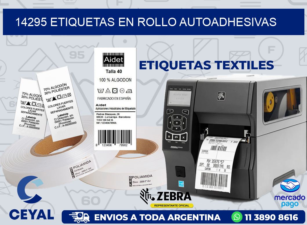 14295 ETIQUETAS EN ROLLO AUTOADHESIVAS