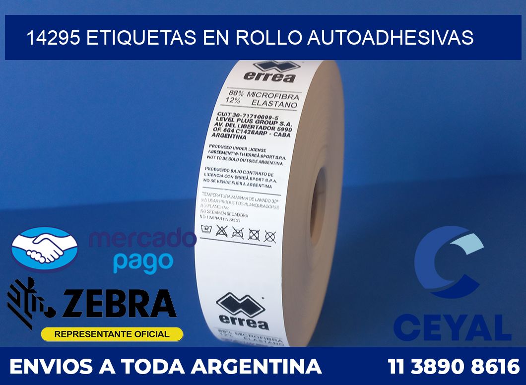 14295 ETIQUETAS EN ROLLO AUTOADHESIVAS