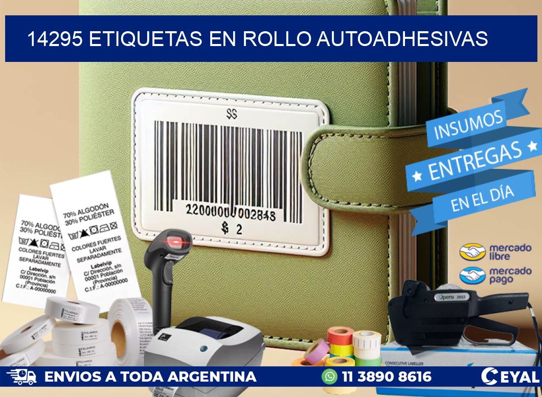 14295 ETIQUETAS EN ROLLO AUTOADHESIVAS
