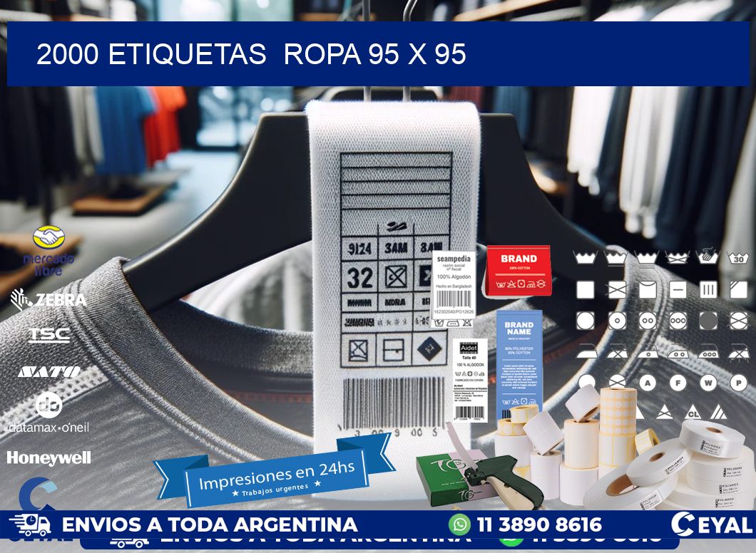 2000 ETIQUETAS ROPA 95 x 95