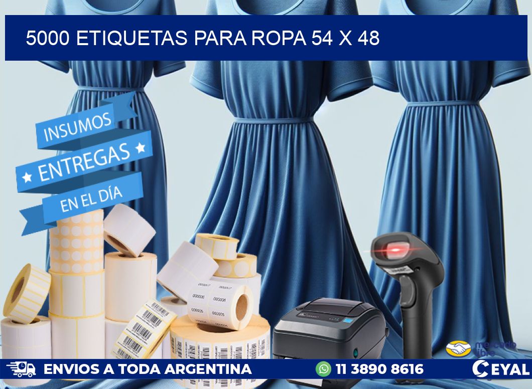 5000 ETIQUETAS PARA ROPA 54 x 48