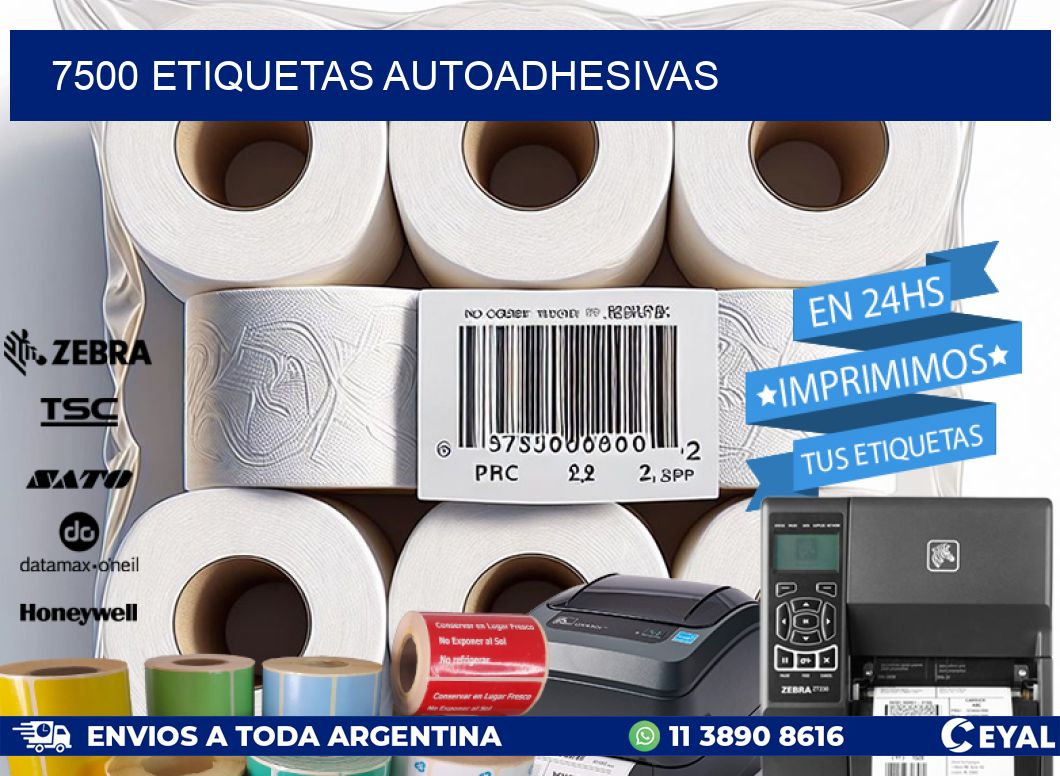 7500 ETIQUETAS AUTOADHESIVAS