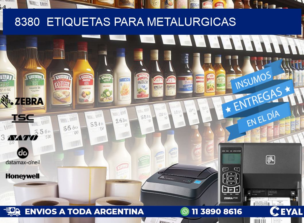 8380  ETIQUETAS PARA METALURGICAS