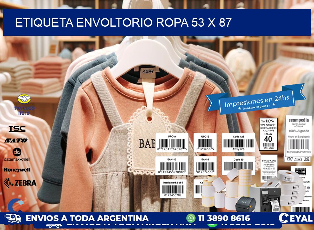 ETIQUETA ENVOLTORIO ROPA 53 x 87