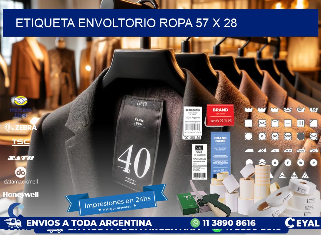 ETIQUETA ENVOLTORIO ROPA 57 x 28
