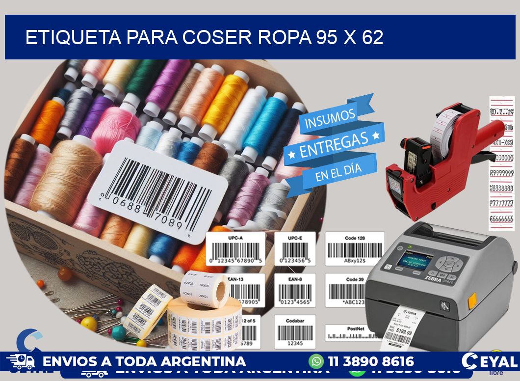 ETIQUETA PARA COSER ROPA 95 x 62