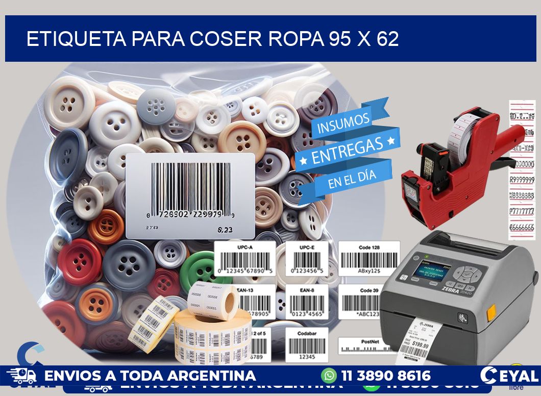 ETIQUETA PARA COSER ROPA 95 x 62