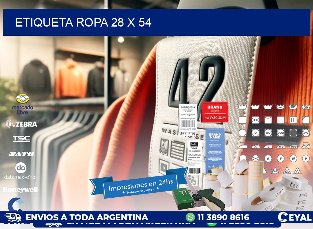 ETIQUETA ROPA 28 x 54