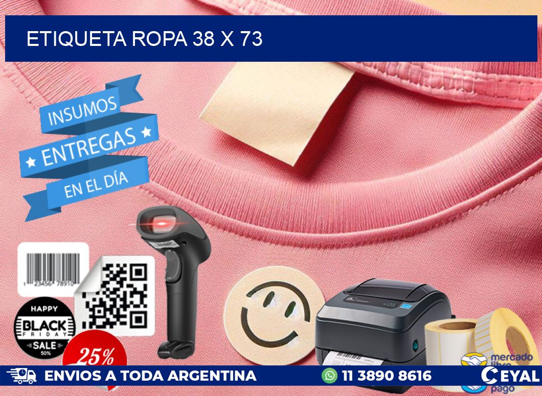 ETIQUETA ROPA 38 x 73
