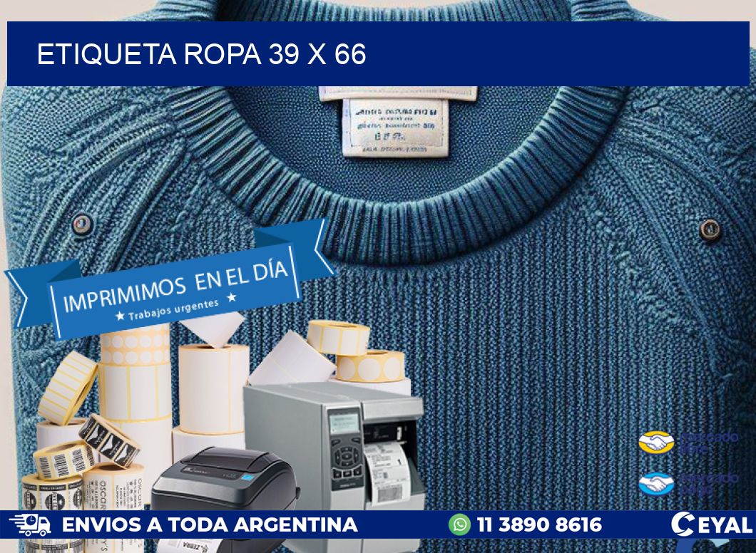 ETIQUETA ROPA 39 x 66