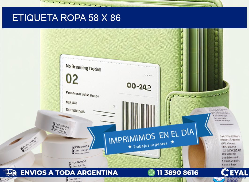 ETIQUETA ROPA 58 x 86