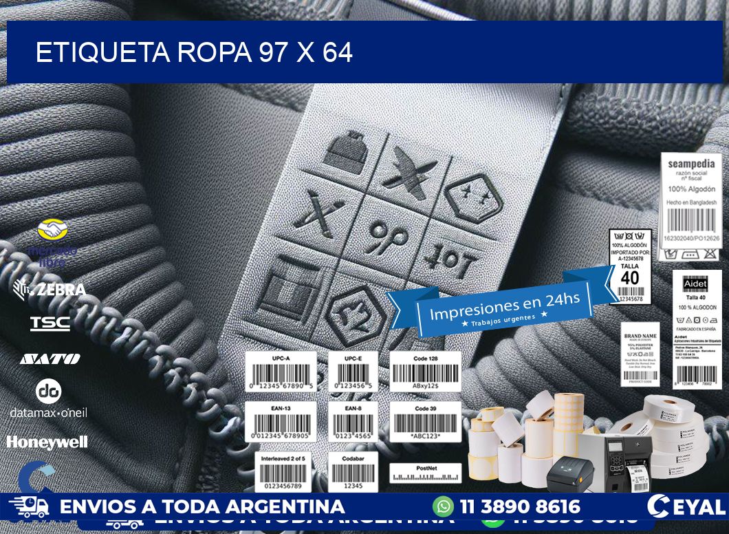 ETIQUETA ROPA 97 x 64