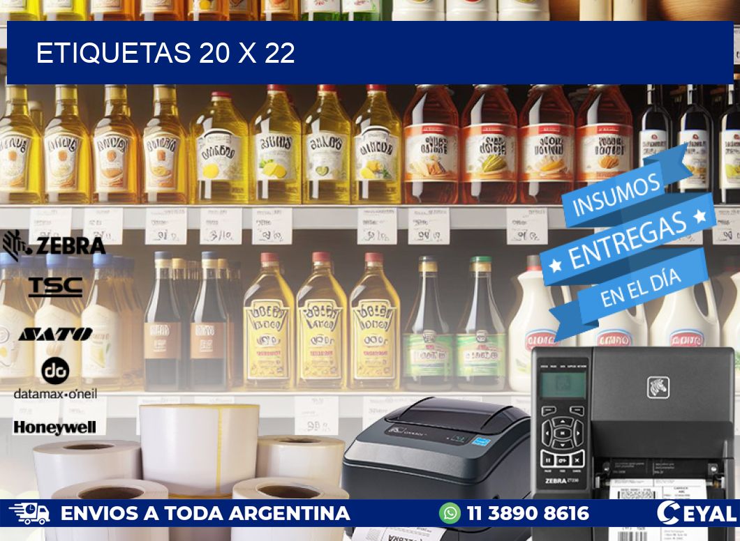 ETIQUETAS 20 x 22