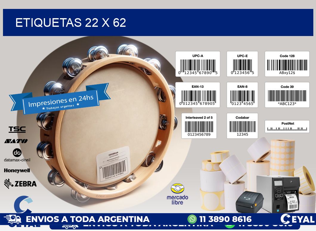 ETIQUETAS 22 x 62