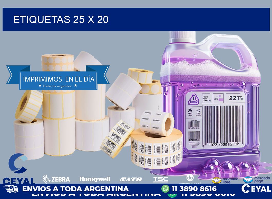 ETIQUETAS 25 x 20