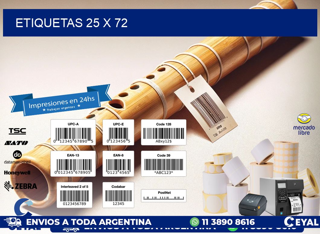 ETIQUETAS 25 x 72