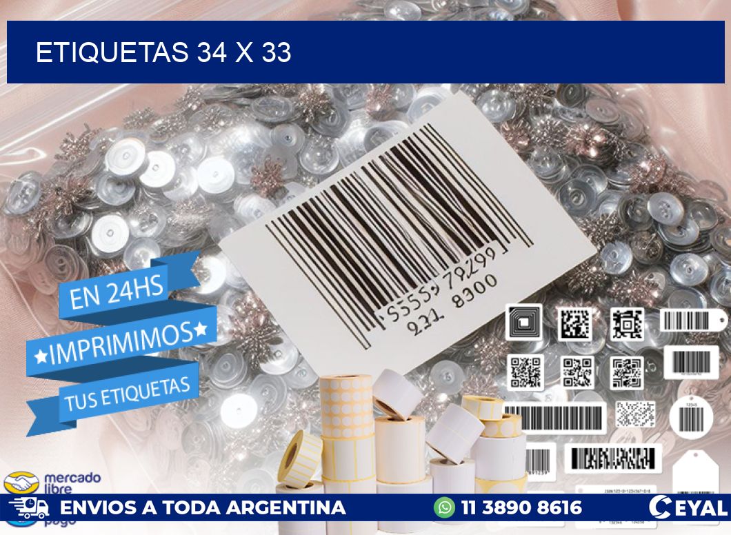 ETIQUETAS 34 x 33