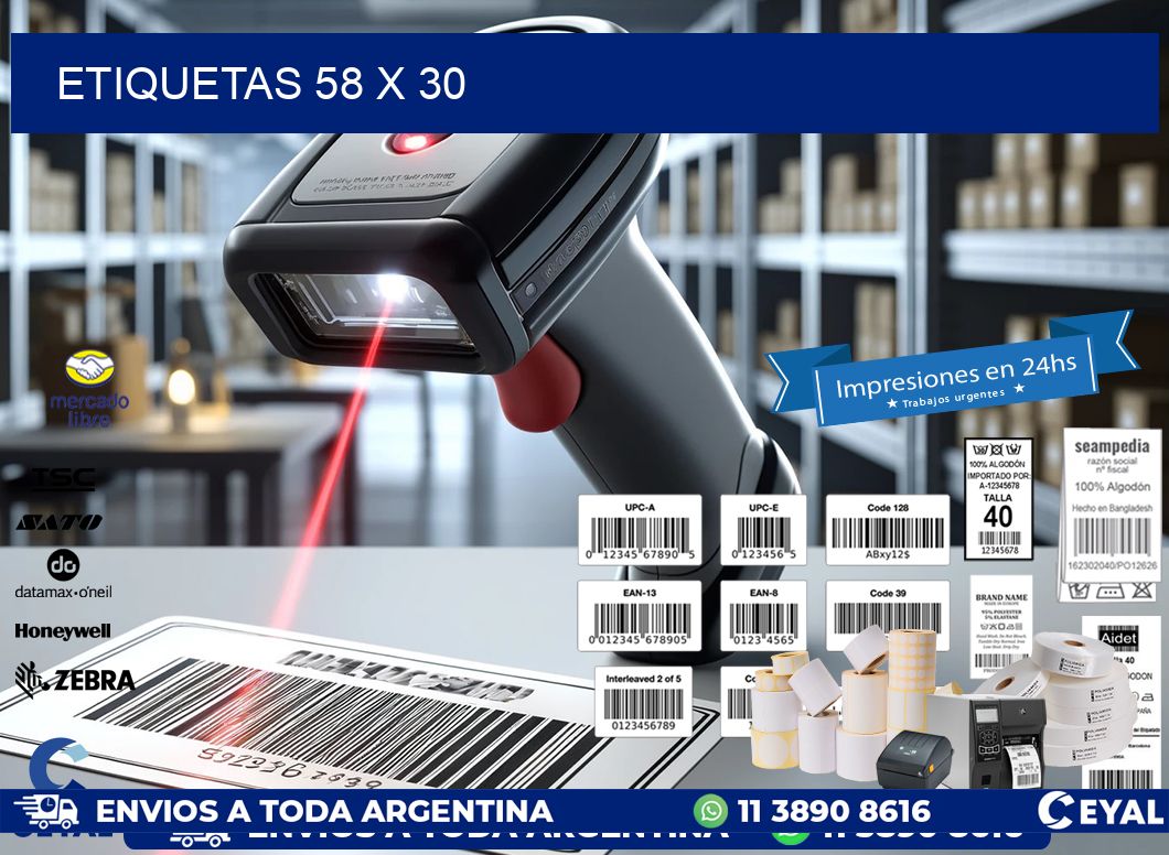 ETIQUETAS 58 x 30