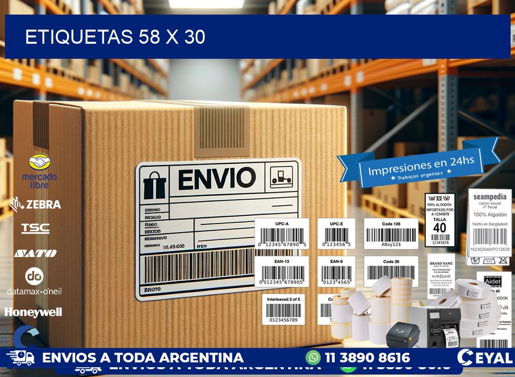ETIQUETAS 58 x 30